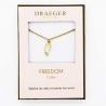 Collier pendentif motif AILE - 42 cm env réglable