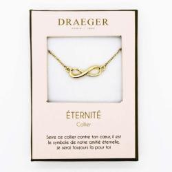 Collier pendentif Draeger motif INFINI - 42 cm env réglable