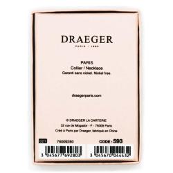 Collier pendentif Draeger motif TOUR EIFFEIL - 42 cm env réglable