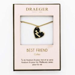 Collier pendentif Draeger motif BEST FRIEND - 42 cm env réglable