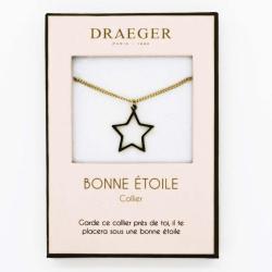 Collier pendentif Draeger motif ETOILE - 42 cm env réglable