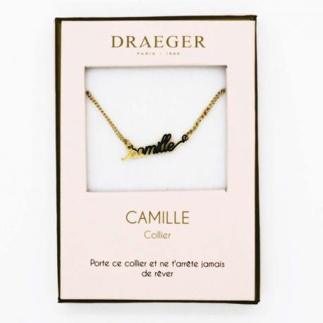 Collier pendentif prénom CAMILLE - 42 cm env réglable