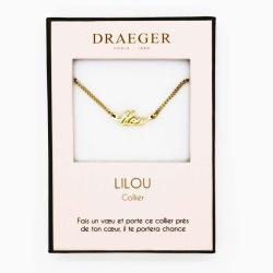 Collier pendentif prénom LILOU - 42 cm env réglable