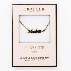 Collier prénom personnalisé CHARLOTTE - 42 cm env réglable