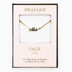 Collier prénom personnalisé CHLOE - 42 cm env réglable