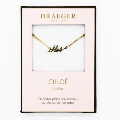 Collier pendentif prénom CHLOE - 42 cm env réglable