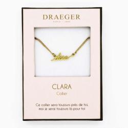 Collier prénom personnalisé CLARA - 42 cm env réglable