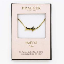 Collier pendentif prénom MAELYS - 42 cm env réglable