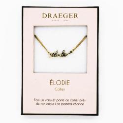 Collier personnalisé Draeger prénom ELODIE - 42 cm env réglable