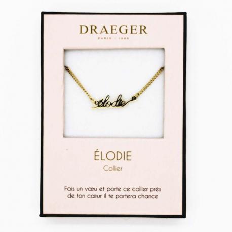 Collier pendentif prénom ELODIE - 42 cm env réglable