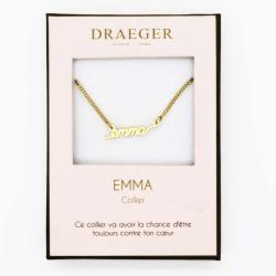 Collier prénom personnalisé EMMA - 42 cm env réglable