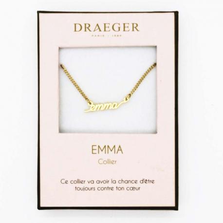 Collier pendentif prénom EMMA - 42 cm env réglable
