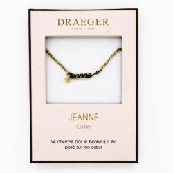 Collier personnalisé Draeger prénom JEANNE - 42 cm env réglable