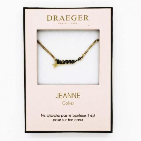 Collier pendentif prénom JEANNE - 42 cm env réglable