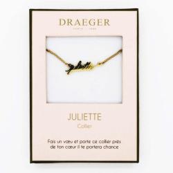 Collier personnalisé Draeger prénom JULIETTE - 42 cm env réglable