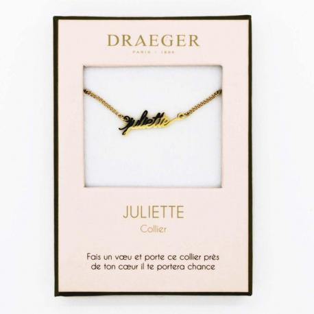 Collier pendentif prénom JULIETTE - 42 cm env réglable