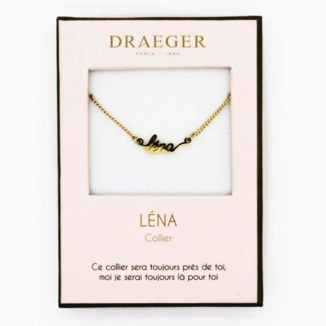 Collier pendentif prénom LENA - 42 cm env réglable