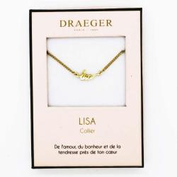 Collier pendentif prénom LISA - 42 cm env réglable