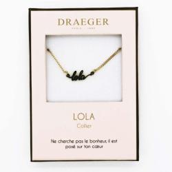 Collier pendentif prénom LOLA - 42 cm env réglable