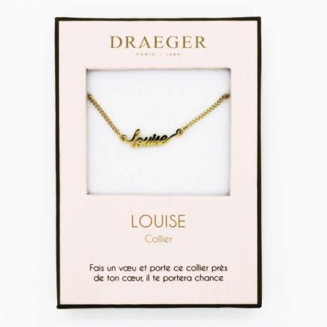 Collier pendentif prénom LOUISE - 42 cm env réglable