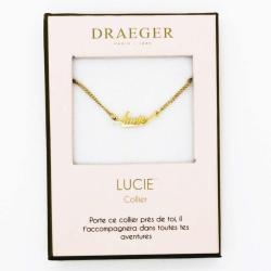 Collier personnalisé Draeger prénom LUCIE - 42 cm env réglable