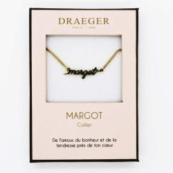 Collier pendentif prénom MARGOT - 42 cm env réglable