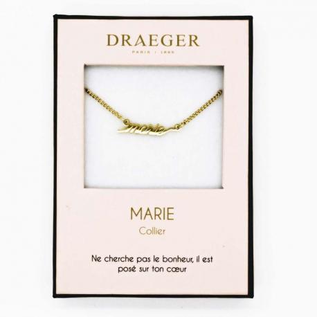 Collier pendentif prénom MARIE - 42 cm env réglable