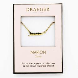 Collier pendentif prénom MARION - 42 cm env réglable