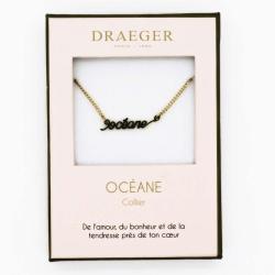 Collier pendentif prénom OCEANE - 42 cm env réglable