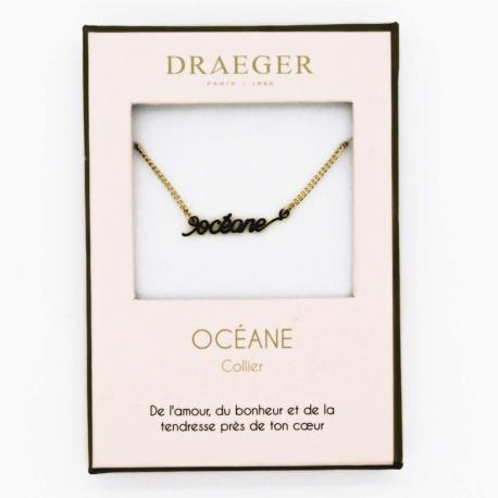 Collier pendentif prénom OCEANE - 42 cm env réglable