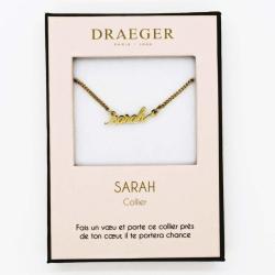 Collier prénom personnalisé SARAH - 42 cm env réglable