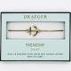 Bracelet motif ANCRE - 14 cm environ réglable