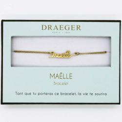Bracelet prénom MAELLE - 14 cm environ réglable