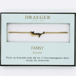 Bracelet prénom personnalisé FANNY - 14 cm environ réglable