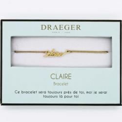 Bracelet personnalisé Draeger Prénom CLAIRE - 14 cm environ réglable