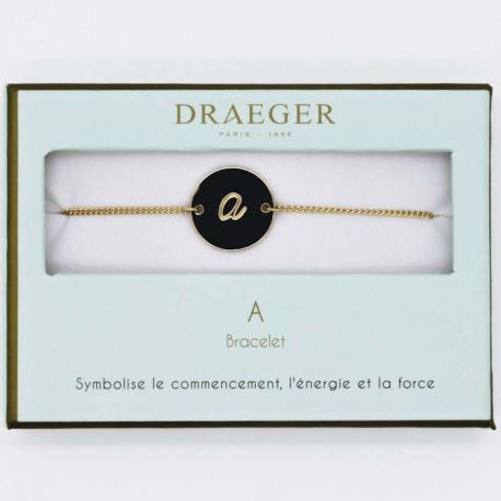 Bracelet lettre A - 14 cm environ réglable