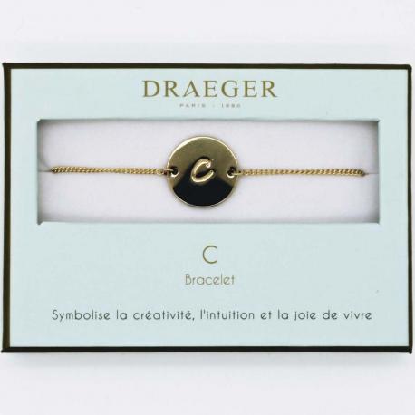 Bracelet lettre C - 14 cm environ réglable