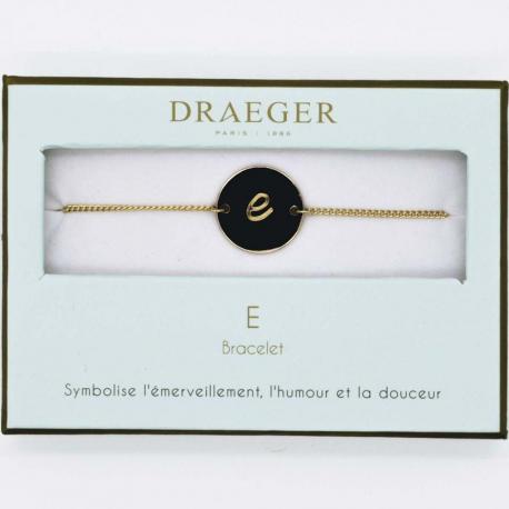 Bracelet lettre E - 14 cm environ réglable