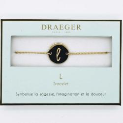 Bracelet lettre L - 14 cm environ réglable
