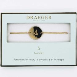 Bracelet personnalisé Draeger lettre S - 14 cm environ réglable