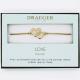 Bracelet motif COEUR ENTRELACE - 14 cm environ réglable