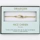 Bracelet motif PLUME - 14 cm environ réglable