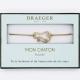 Bracelet motif CHAT - 14 cm environ réglable