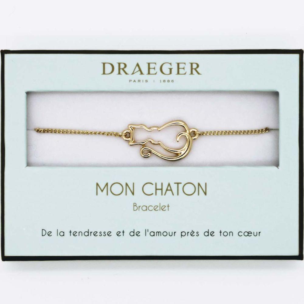 Bracelet motif CHAT 14 cm environ réglable