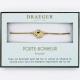 Bracelet motif TREFLE - 14 cm environ réglable