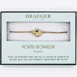 Bracelet motif TREFLE - 14 cm environ réglable
