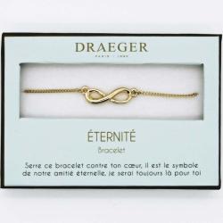 Bracelet motif INFINI - 14 cm environ réglable