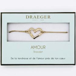 Bracelet motif COEUR SIMPLE - 14 cm environ réglable