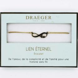 Bracelet personnalisé Draeger motif INFINI - 14 cm environ réglable