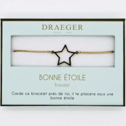 Bracelet motif ETOILE AJOURE - 14 cm environ réglable